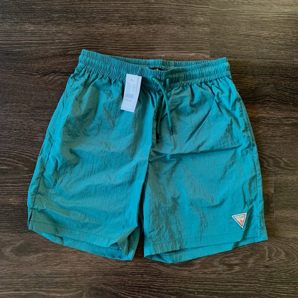 guess neon nylon active shorts